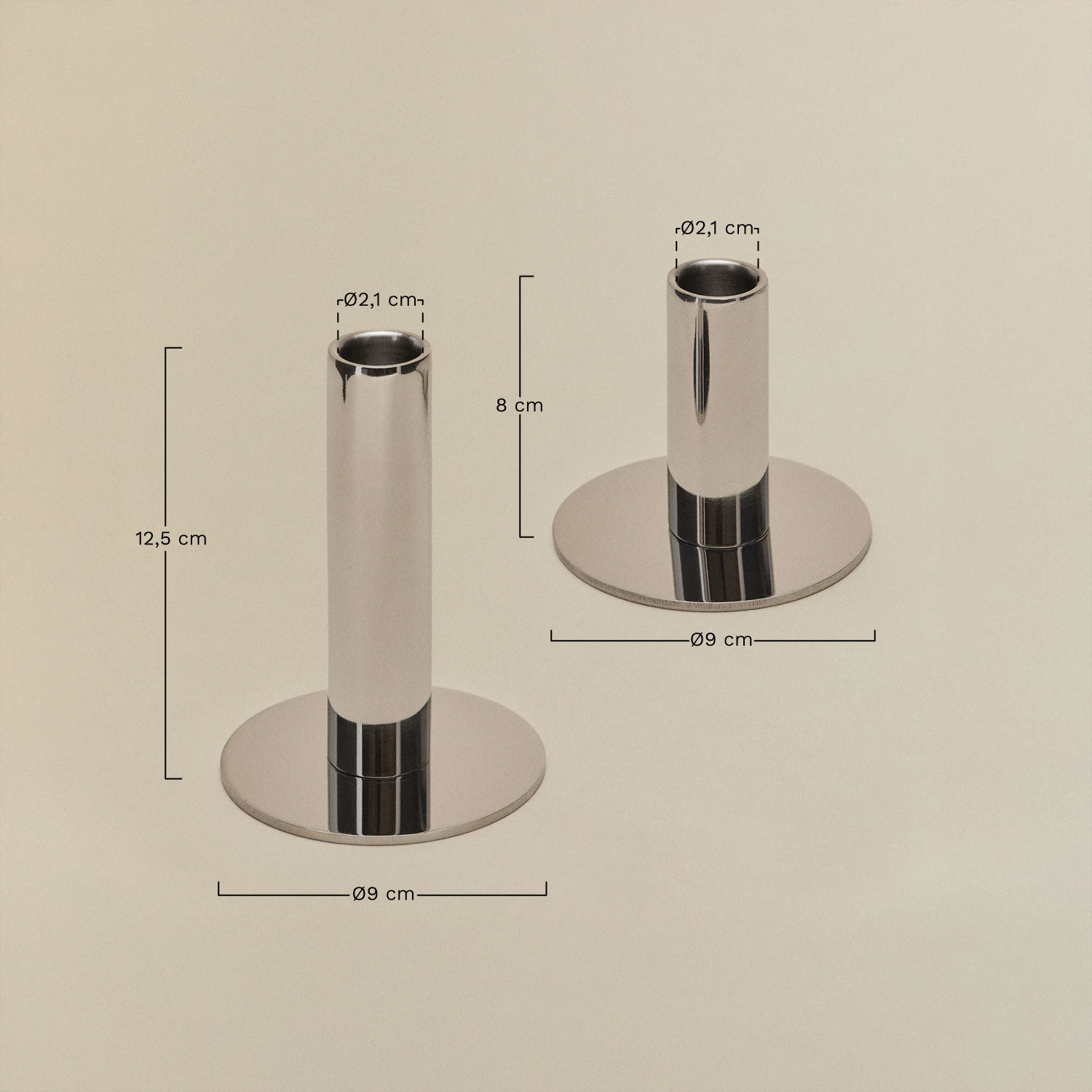 Luna Paslanmaz Çelik Mumluk