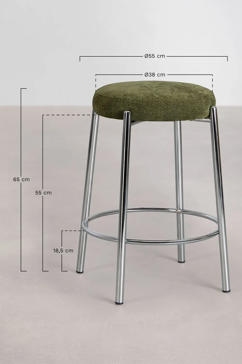 Magna Bar Taburesi | Adaçayı Yeşili 65cm