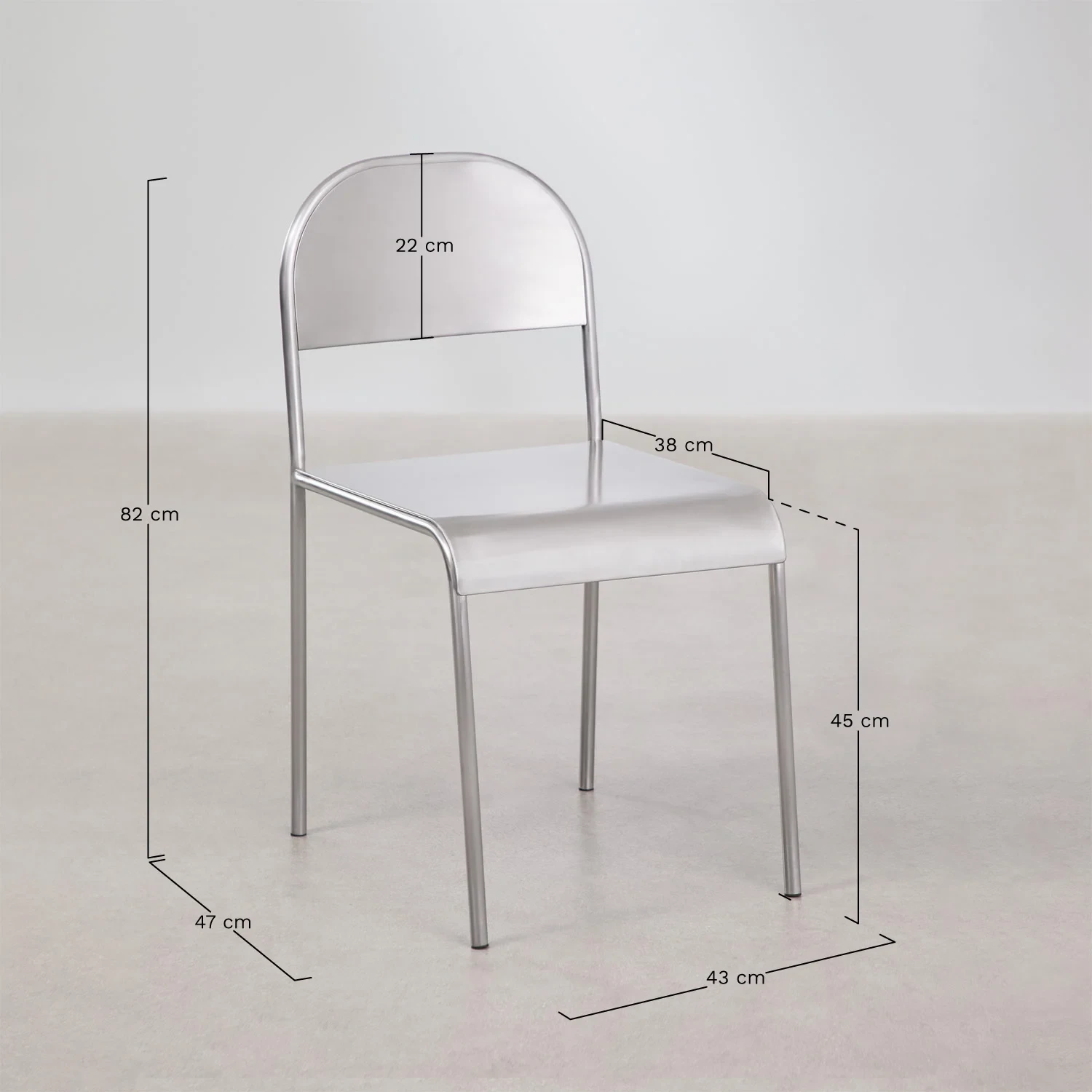 Magna Paslanmaz Çelik Yemek Sandalyesi